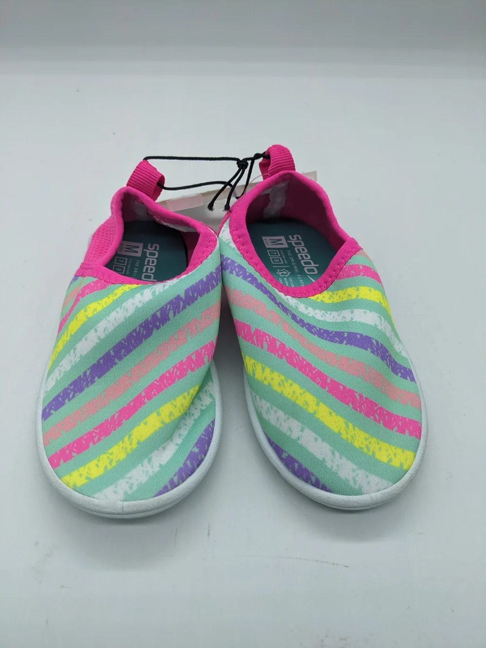 Speedo Kids' Pink Multicolor Slip-On Water Shoes